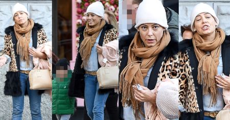 Anna Mucha na spacerze z dziećmi złości się na paparazzi (ZDJĘCIA)