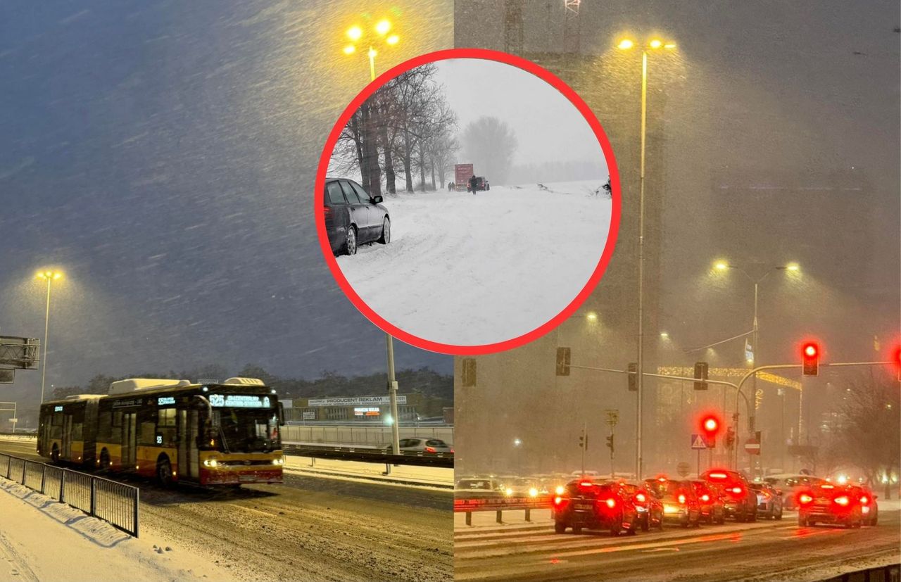 Atak zimy. Zaspy i nieprzejezdne drogi. Alarm w Warszawie