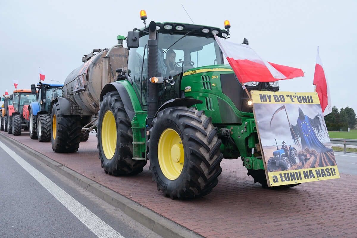 Protest rolników w Maryninie
