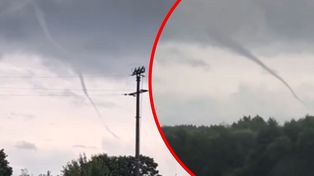 Trąba powietrzna w rejonie Górzna. Zjawisko uchwycono na nagraniach