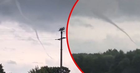 Trąba powietrzna w rejonie Górzna. Zjawisko uchwycono na nagraniach