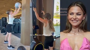 Klara wyciska siódme poty na siłowni pod okiem Anny Lewandowskiej. "Ale ona ZASUWA!" (FOTO)