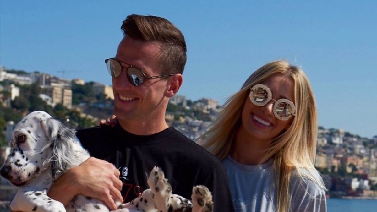 Arkadiusz Milik i Jessica Ziółek