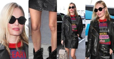 #TRENDY: Kate Bosworth w skórzanej ramonesce