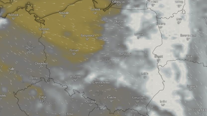 Pochmurny weekend nad Polską