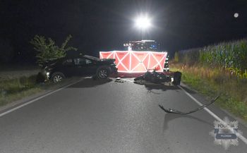 Tragiczny wypadek w gminie Dzierzążnia. Nie żyje 49-letni motocyklista!