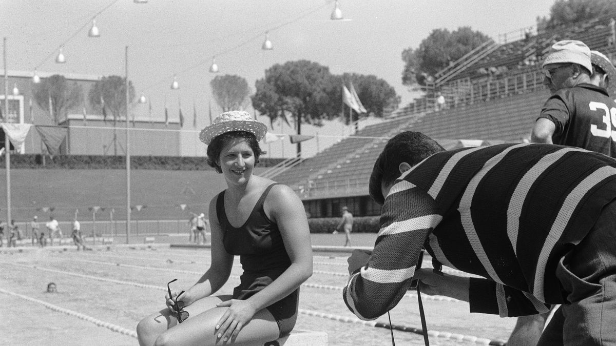 Dawn Fraser w trakcie igrzysk olimpijskich w Rzymie (1960)