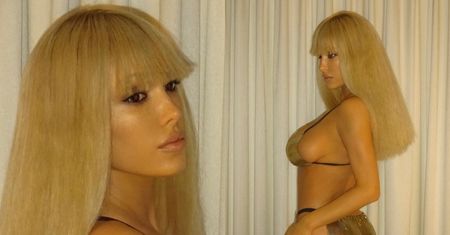 Odziana w blond perukę i mikrobikini Bianca Censori znów prowokuje (FOTO)