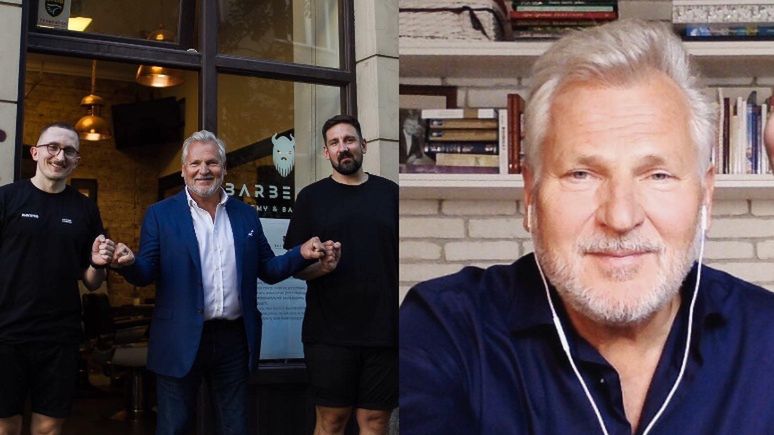 Aleksander Kwaśniewski pielęgnuje brodę u Nergala