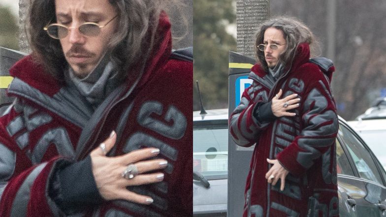 Michał Szpak na mrozie