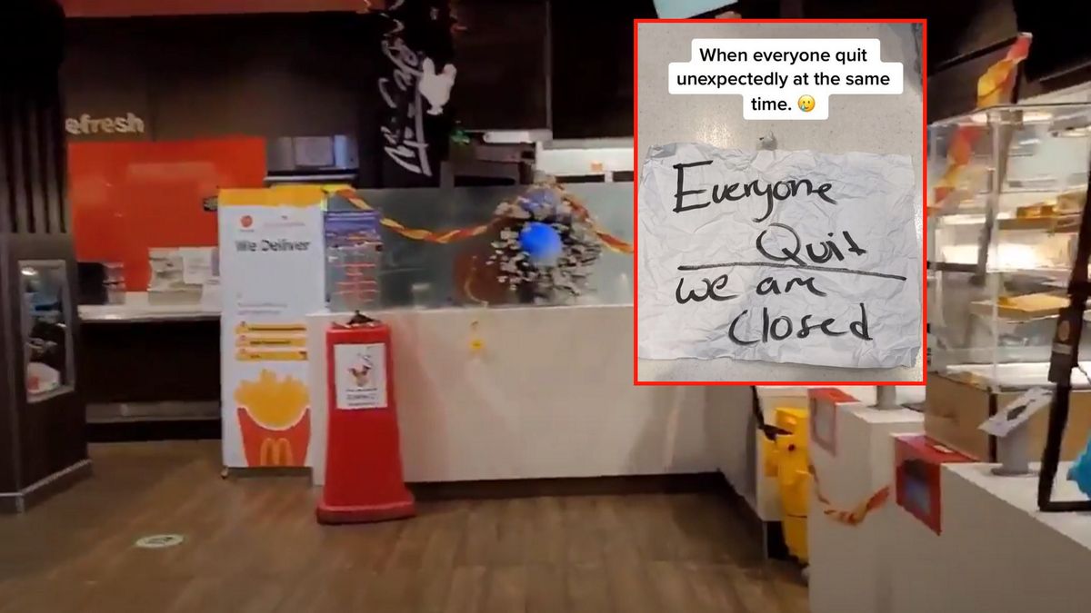 pracownicy zamknęli restaurację mcdonalds