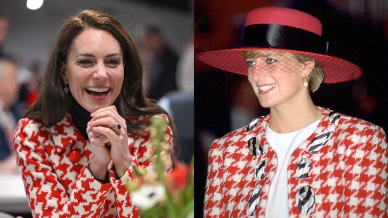 Kate Middleton znów zainspirowała się księżną Dianą! Na sobotnim meczu zachwyciła ikonicznym wzorem (FOTO)
