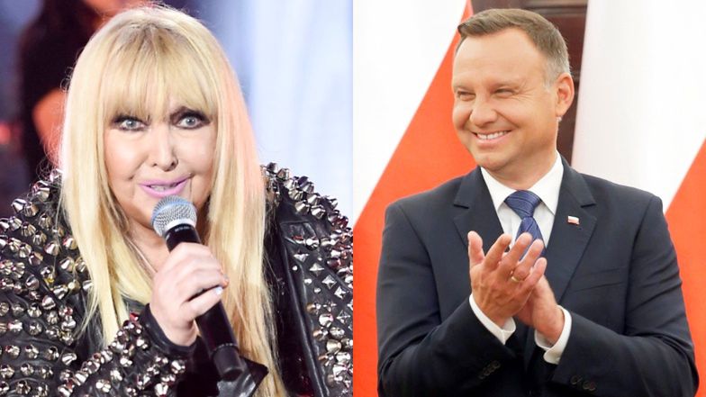 Andrzej Duda składa Maryli Rodowicz życzenia
