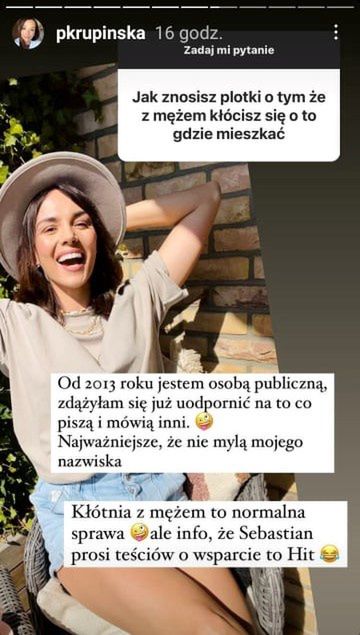Paulina Krupińska odpowiada na pogłoski, że nie chce się przeprowadzić w góry 