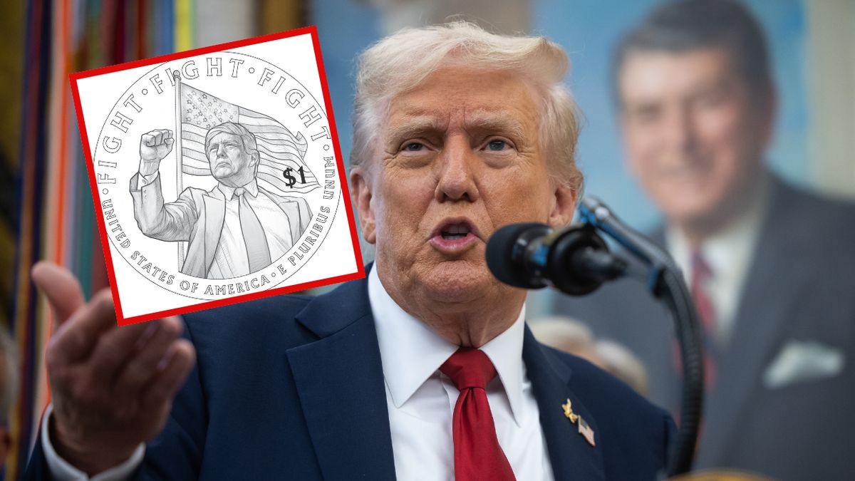 Moneta z wizerunkiem Donalda Trumpa