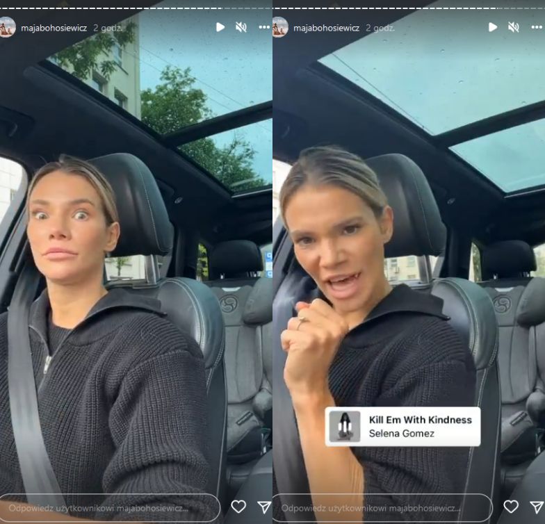 Maja Bohosiewicz chwali się na Instastories, co ktoś nalepił jej na szybę samochodu