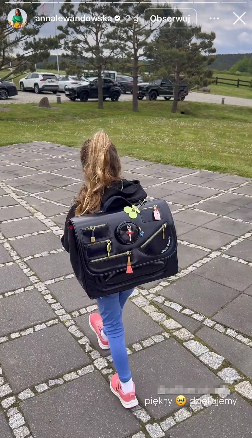 Laura Lewandowska z plecakiem za tysiąc złotych 