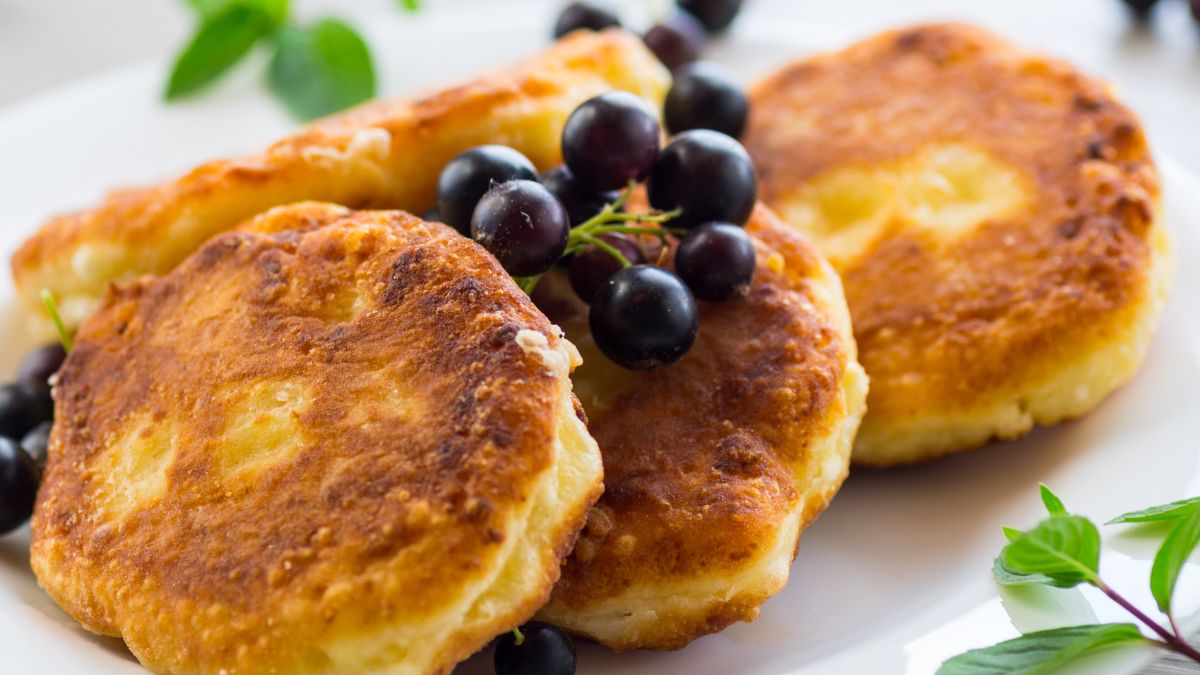 Placki twarogowe z piekarnika