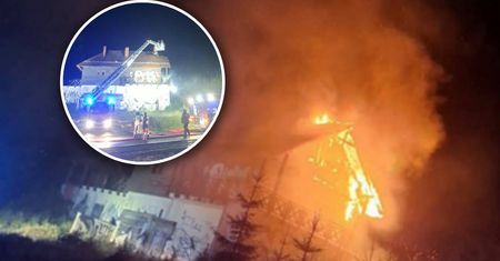Pożar dawnej stacji narciarskiej. Brakowało wody do gaszenia