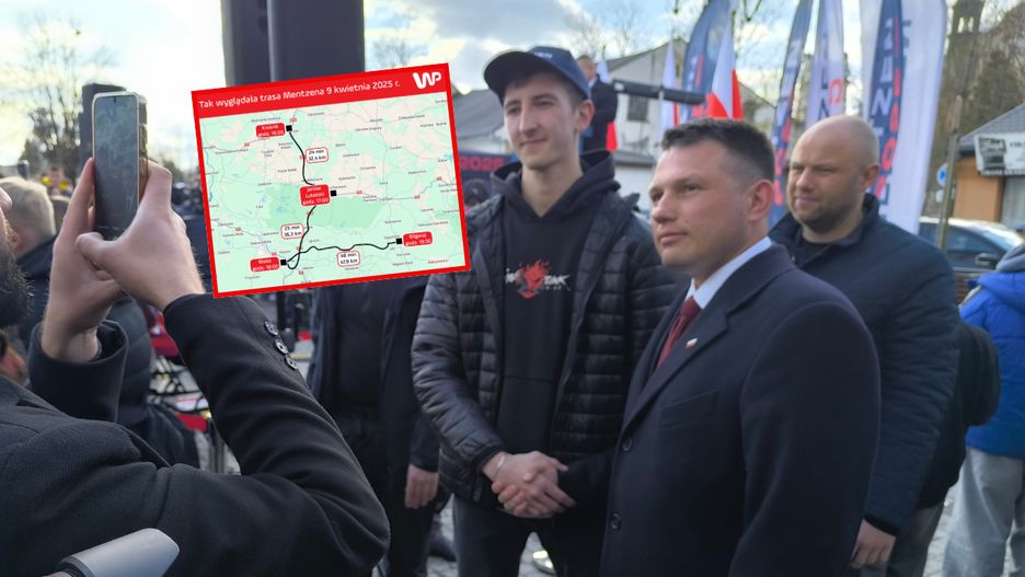 Trasa Sławomira Mentzena w środę 9 kwietnia