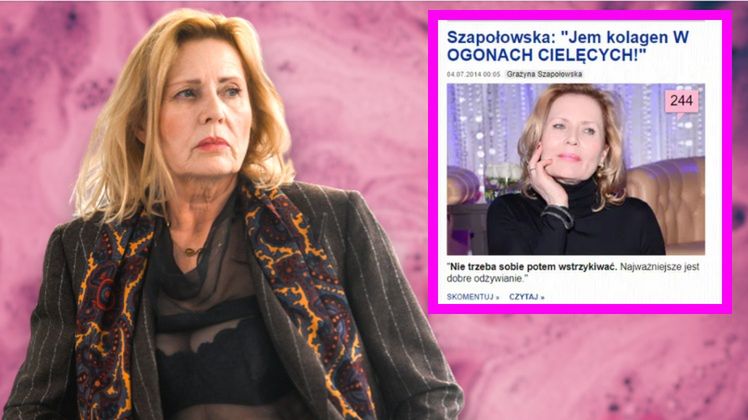 Grażyna Szapołowska chciała zatrzymać czas cielęciną