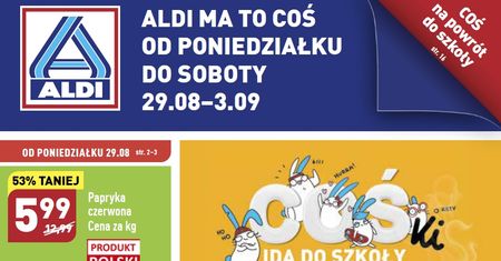 Aldi najnowsza gazetka od poniedziałku 29 sierpnia. Aldi gazetka od 29.08 do 3.09