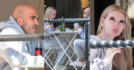 Akop Szostak NA RANDCE z gwiazdą "Warsaw Shore". Odziani w szare dresy zakochani zajadali się burgerami (ZDJĘCIA)