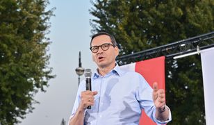 Morawiecki krzyczał do mikrofonu. Straszył "drugą Buczą"