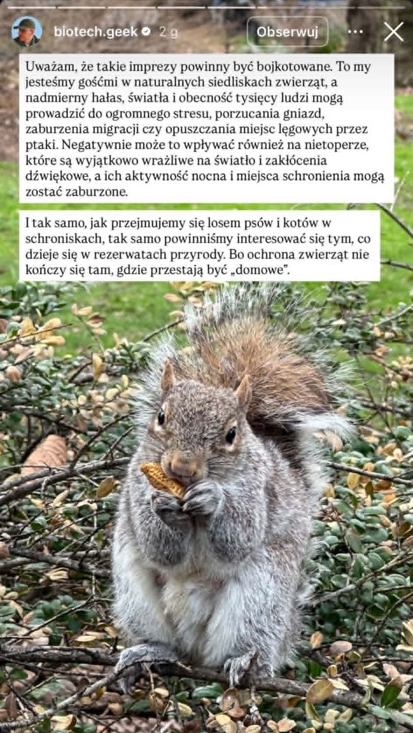 Biotechnolog Dawid Polak o imprezie w Wilanowie