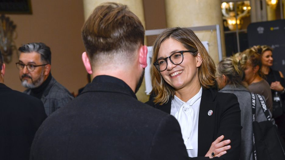 Magdalena Biejat na premierze filmu "Nic nie czuję"