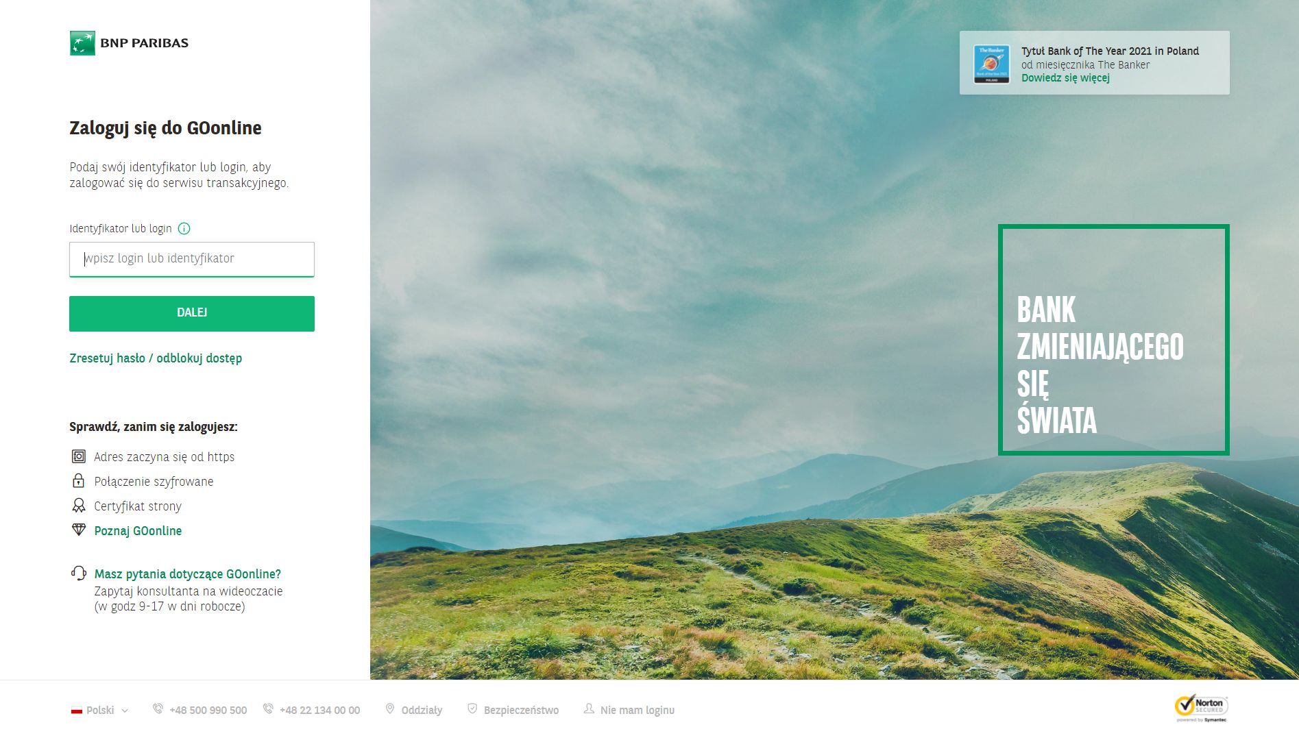Fałszywa strona BNP Paribas