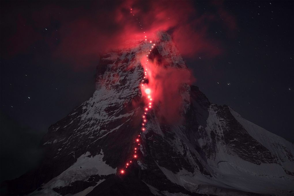 150 podświetlonych alpinistów, kilka lustrzanek i Matternhorn na jednej sesji 2