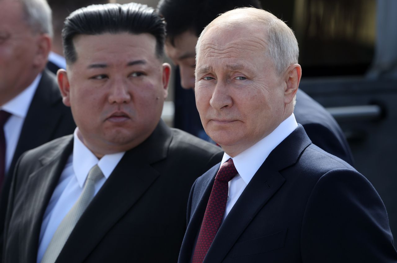 Vladimir Putin and Kim Jong-Un