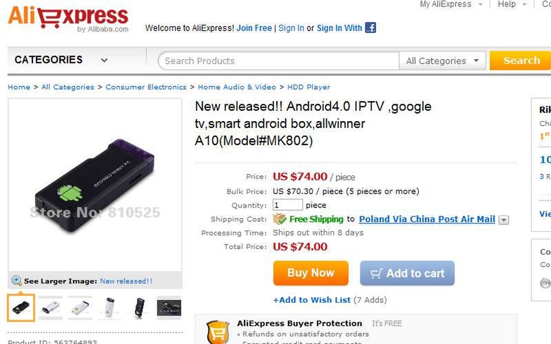 Android 4.0 Mini PC (Fot. Aliexpress.com)