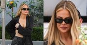 Khloe Kardashian prezentuje odmienione lico i wydyma kształtne usta na planie zdjęciowym w Los Angeles (ZDJĘCIA)