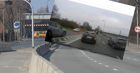 Incydent na Wisłostradzie w Warszawie. Kierowca jechał pod prąd