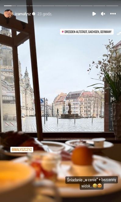 Izabela Małysz z córką w Dreźnie