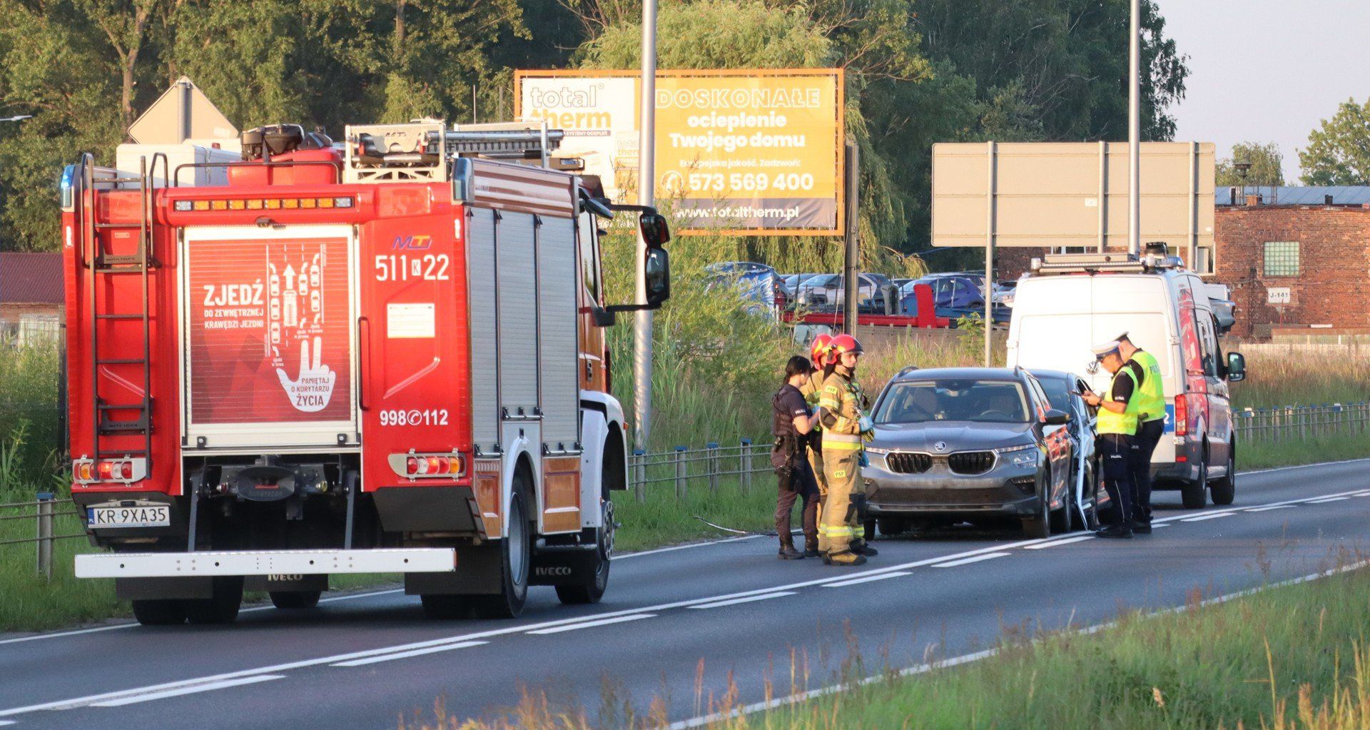 Wypadek na ulicy Fabrycznej w Oświęcimiu