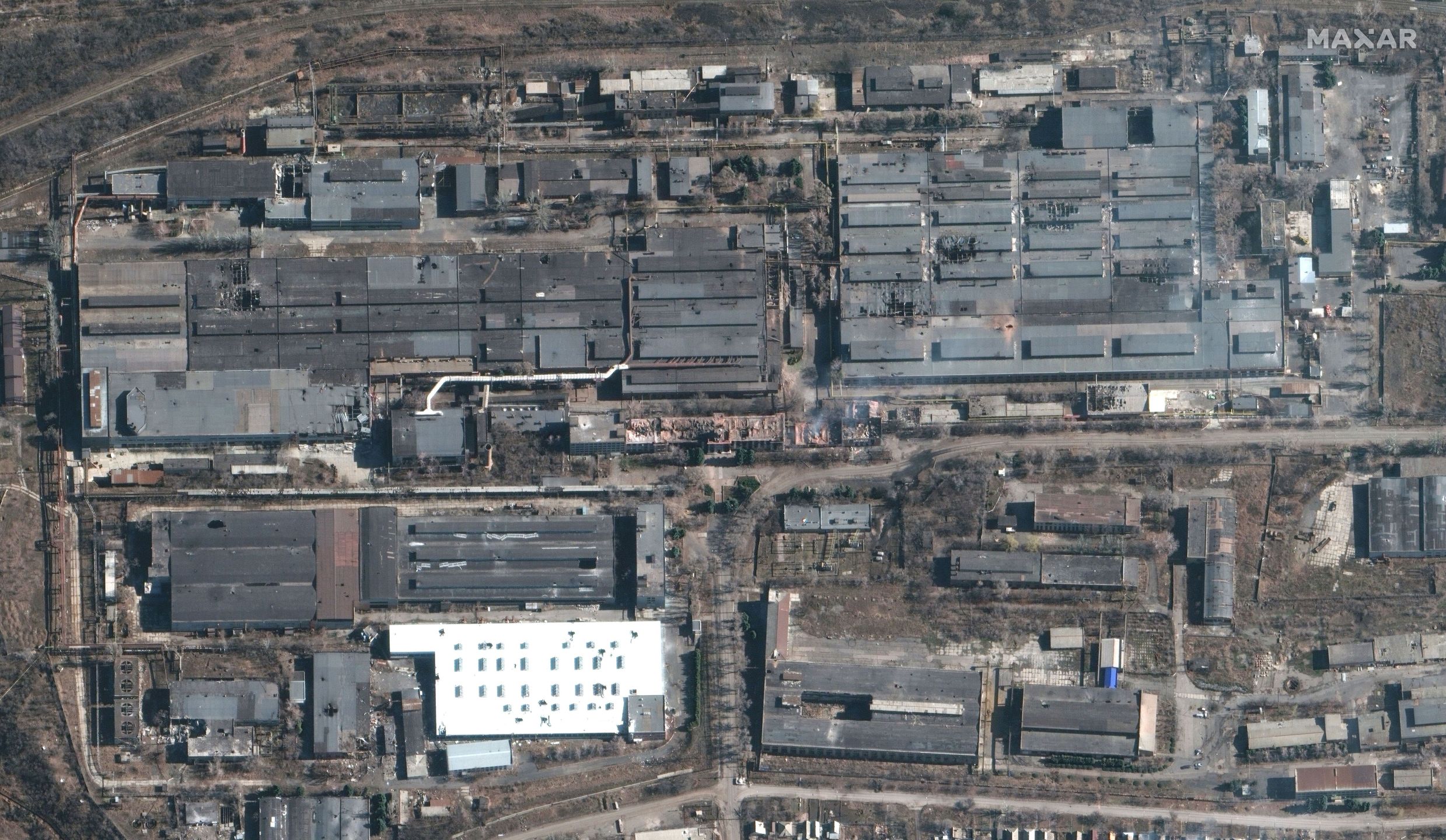 Satellite imagery of destruction in Bakhmut releasedepa10513682 A handout satellite image made available by Maxar Technologies on 10 March 2023 shows damaged industrial facilities amid the ongoing battle for Bakhmut, Ukraine, 06 March 2023 (issued 10 March 2023). Russian troops entered Ukrainian territory on 24 February 2022, starting a conflict that has provoked destruction and a humanitarian crisis.  EPA/MAXAR TECHNOLOGIES HANDOUT -- MANDATORY CREDIT: SATELLITE IMAGE 2022 MAXAR TECHNOLOGIES -- THE WATERMARK MAY NOT BE REMOVED/CROPPED -- HANDOUT EDITORIAL USE ONLY/NO SALES Dostawca: PAP/EPA.MAXAR TECHNOLOGIES HANDOUT