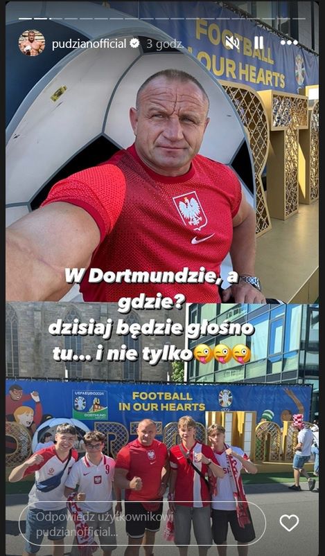 Mariusz Pudzianowski nadaje z Dortmundu 