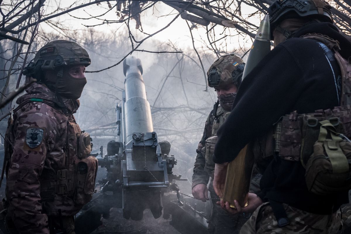 Ukraińcy żołnierze w okolicach Doniecka