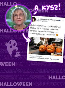 Barbara Nowak zabrania Halloween, bo tak. Szkoda, że nie zabroniła religii 🤷