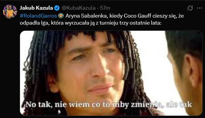 Mem o meczu Igi Świątek i Aryny Sabalenki