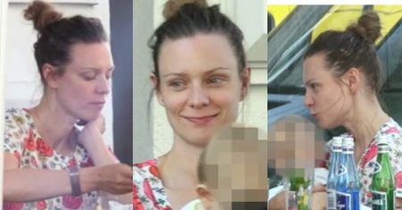 Szczęśliwa Boczarska lunchuje z synkiem (WIDEO)