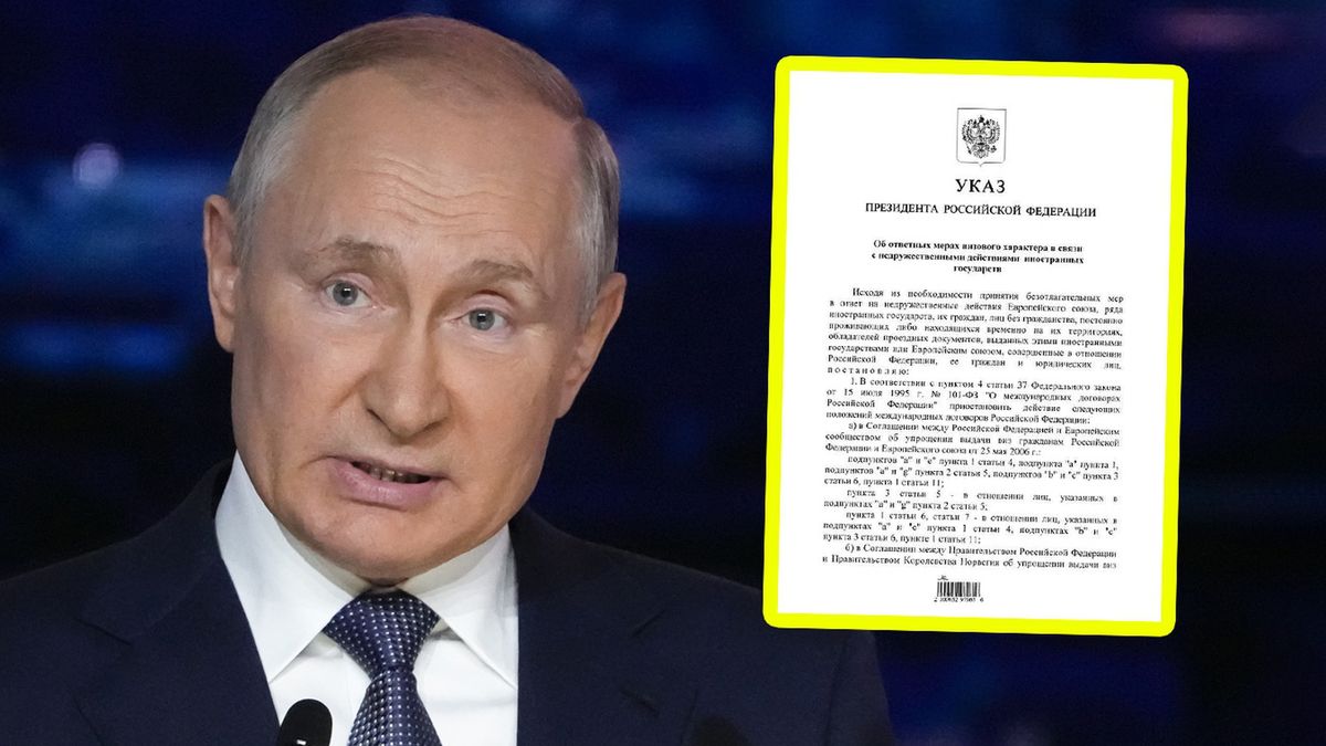 Władimir Putin podpisał dekret o zawieszeniu porozumienia wizowego z kilkoma krajami europejskimi