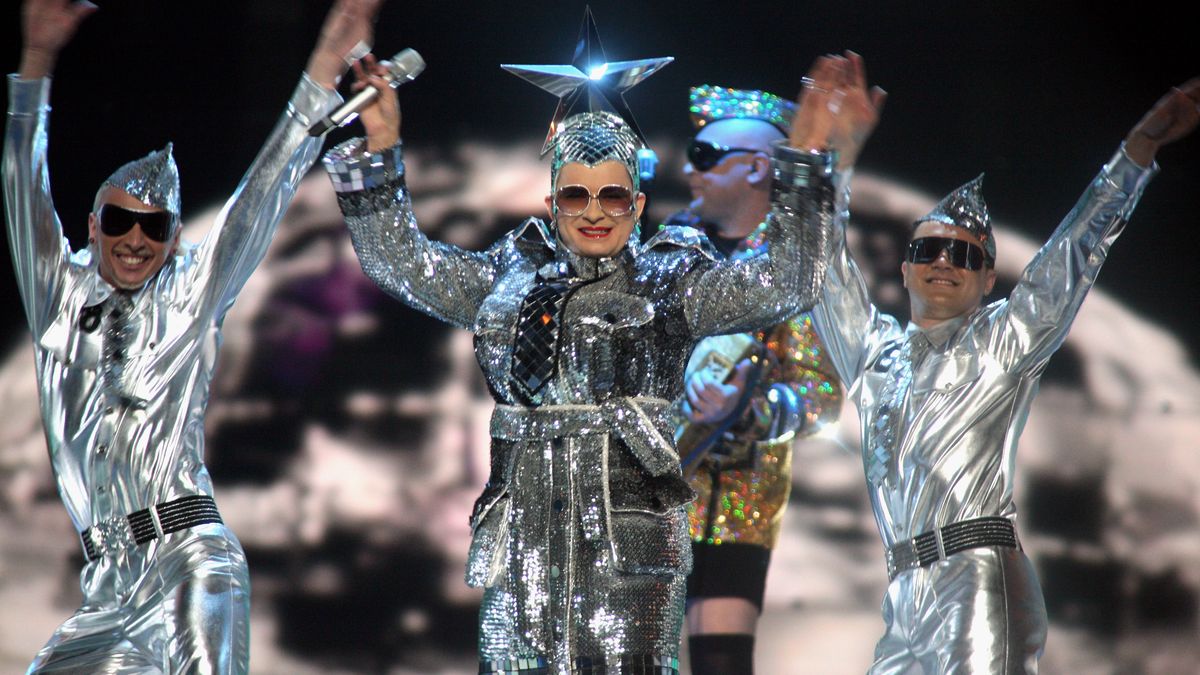 Wierka Serdiuczka podczas pamiętnego występu na Eurowizji 