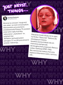 Krystyna Pawłowicz wybuczana przez studentów UW! "To osoby lewacko podobne"