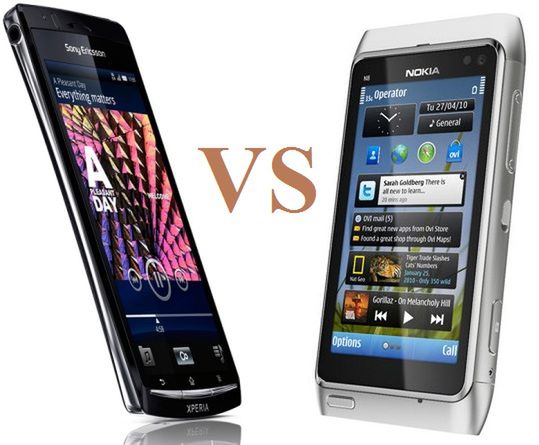 Xperia arc vs Nokia N8