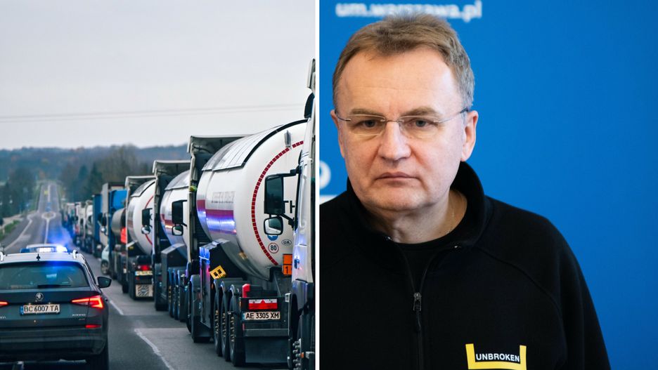 Protest polskich przewoźników / Andrij Sadowy, mer Lwowa