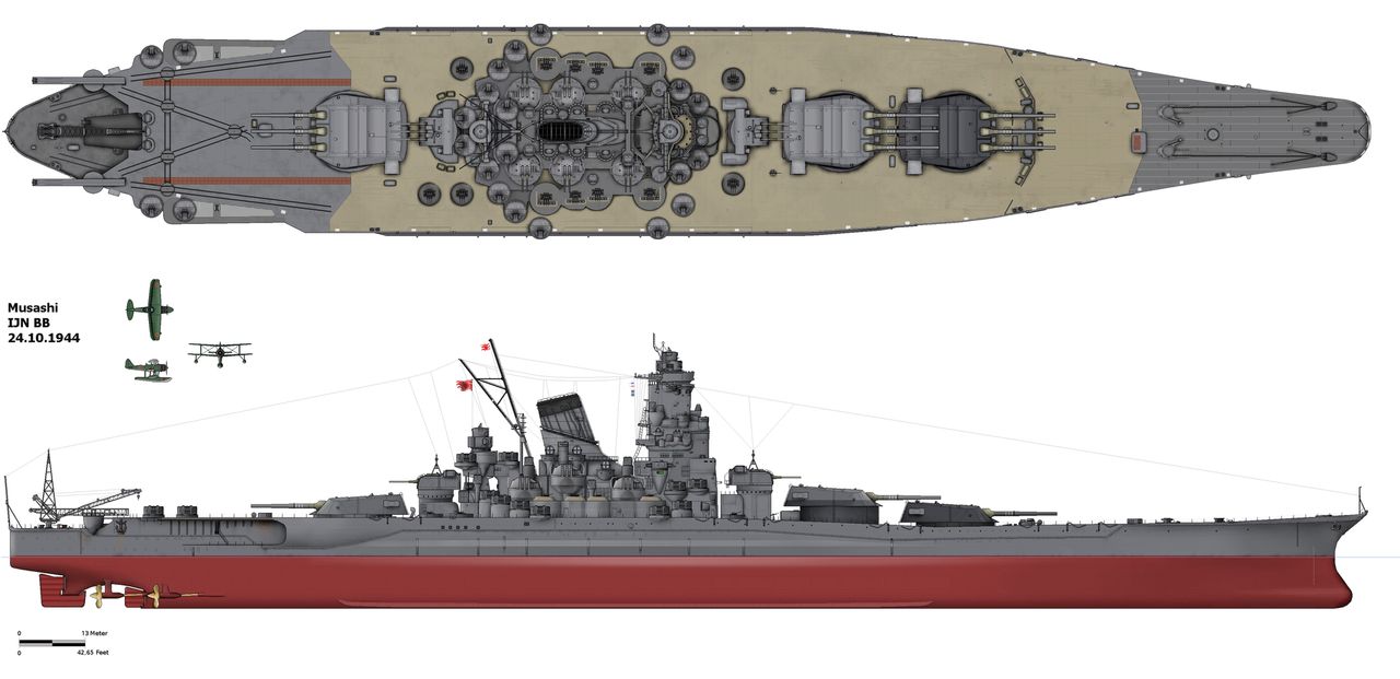 Musashi w 1944 r.